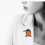 Azure Kingfisher Brooch