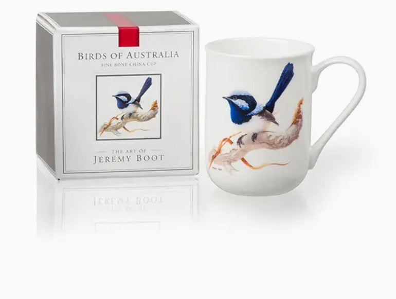 Blue Wren - Fine Bone China Cup.  Gift Boxed.