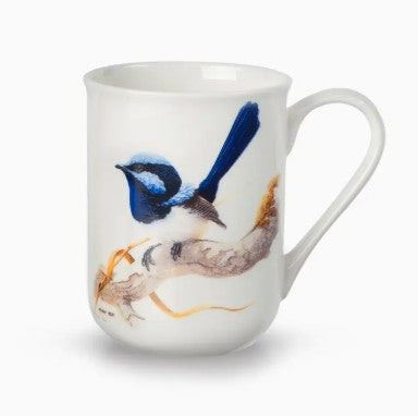 Blue Wren - Fine Bone China Cup.  Gift Boxed.