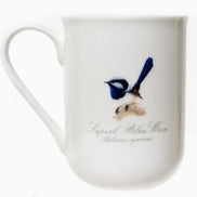 Blue Wren - Fine Bone China Cup.  Gift Boxed.
