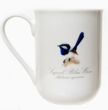 Blue Wren - Fine Bone China Cup.  Gift Boxed.