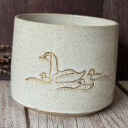 Gold Lustre Ceramic Duck Mug — Handmade in Australia