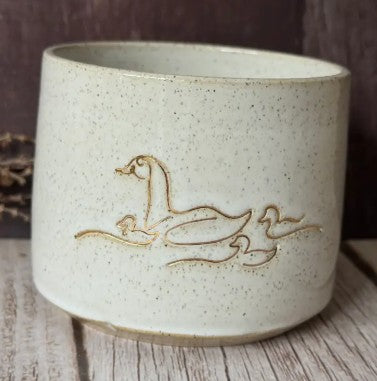 Gold Lustre Ceramic Duck Mug or Condiment Bowl or Trinket Dish. Handmade in Australia