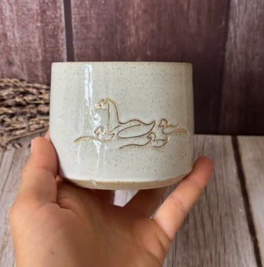 Gold Lustre Ceramic Duck Mug — Handmade in Australia