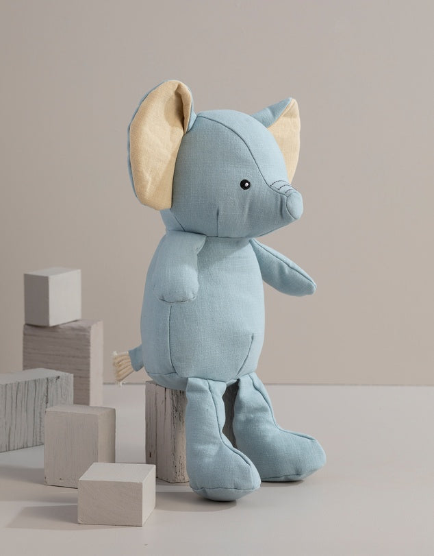 Eddie the Elephant Linen Cotton Toy
