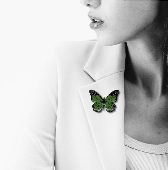 Green Butterfly Brooch