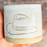 Cowboy Cowgirl Ceramic Mug. Handmade in Australia.