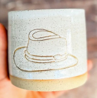 Cowboy Cowgirl Ceramic Mug. Handmade in Australia.
