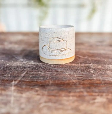 Cowboy Cowgirl Ceramic Mug. Handmade in Australia.