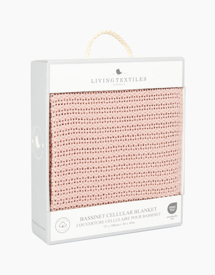 Cotton Knit Super Soft Cellular Bassinet Blanket