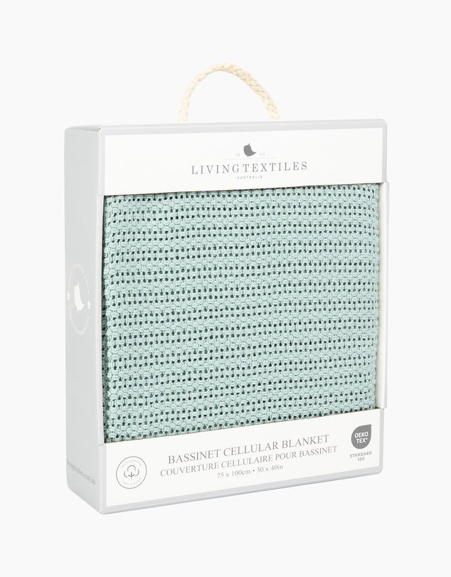 Cotton Knit Super Soft Cellular Bassinet Blanket