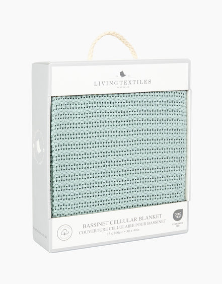 Cotton Knit Super Soft Cellular Bassinet Blanket