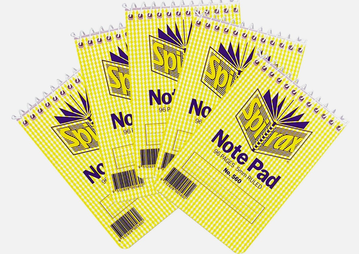 SPIRAX Pocket Sized Notebook: 96 Page 5mm Ruled. No.560 Top Opening 112X77.