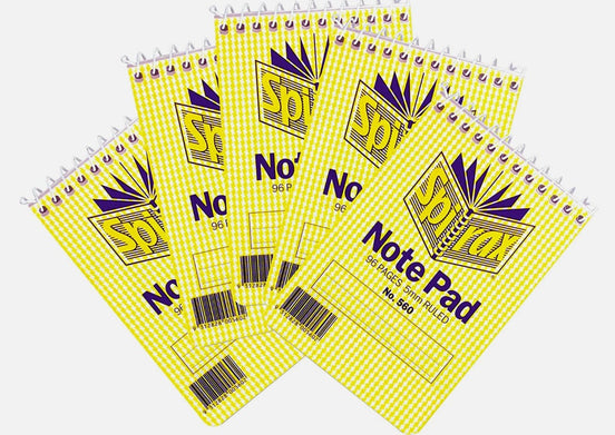 SPIRAX Pocket Sized Notebook: 96 Page 5mm Ruled. No.560 Top Opening 112X77.