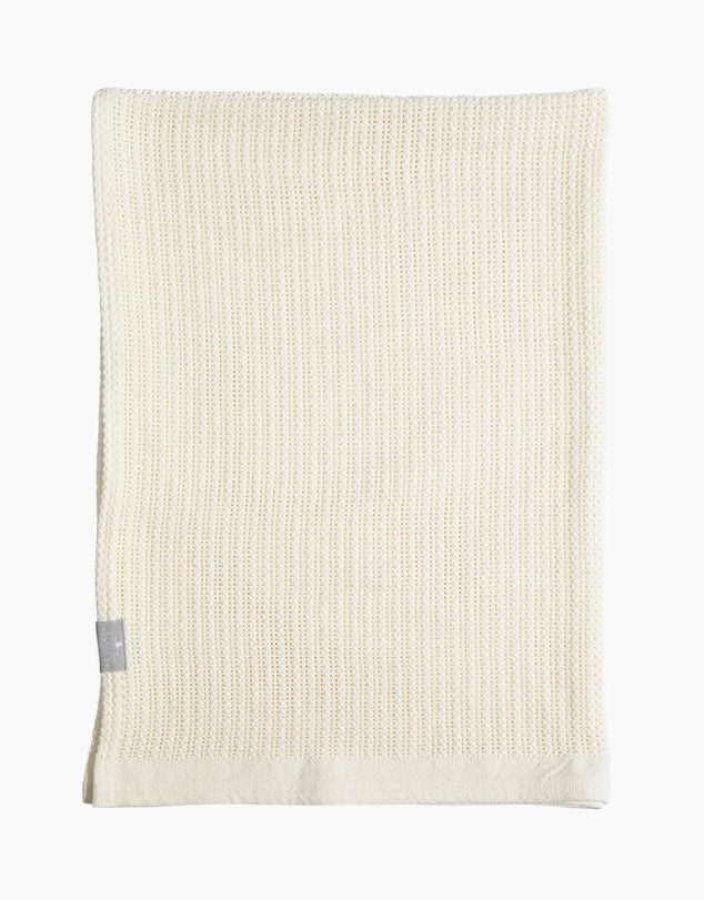 Cotton Knit Super Soft Cellular Bassinet Blanket