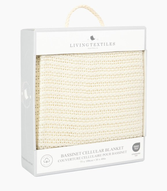 Cotton Knit Super Soft Cellular Bassinet Blanket