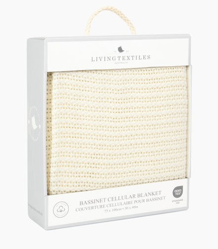Cotton Knit Super Soft Cellular Bassinet Blanket