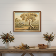 Australian bush painting in modern farmhouse setting