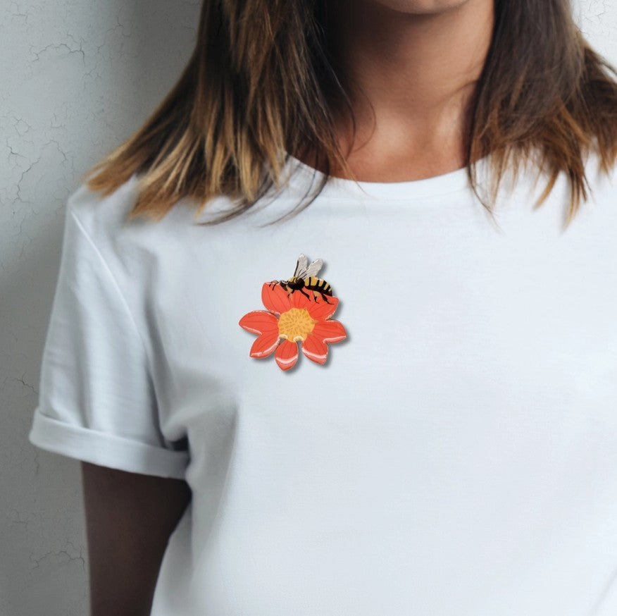 Bloom & Bee Brooch