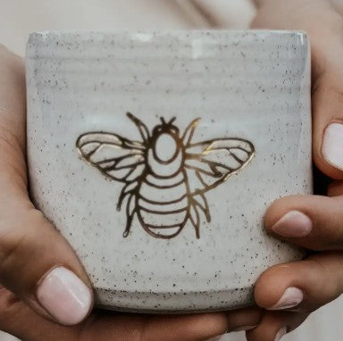 Bee Ceramic Mug or Condiment Bowl or Trinket Dish - Made in Australia - Ethically Sources and Fair Trade