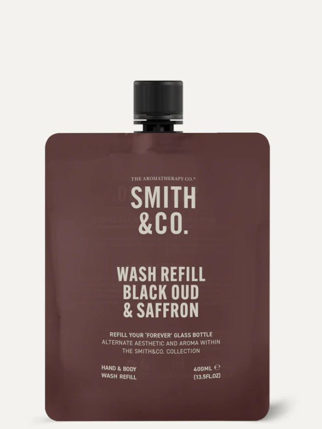 SMITH & CO Black Oud & Saffron Hand & Body Wash Refill 400ml