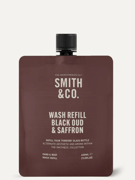 SMITH & CO Black Oud & Saffron Hand & Body Wash Refill 400ml