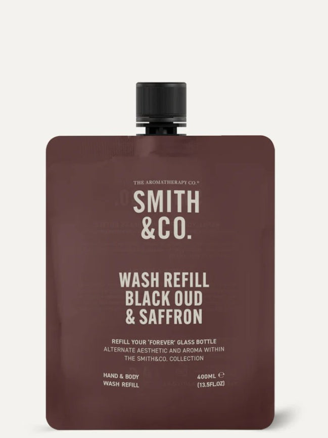 SMITH & CO Black Oud & Saffron Hand & Body Wash Refill 400ml