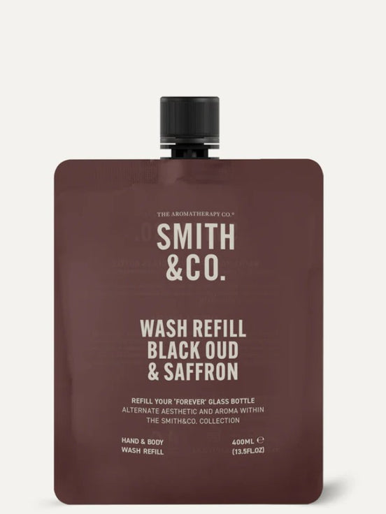SMITH & CO Black Oud & Saffron Hand & Body Wash Refill 400ml