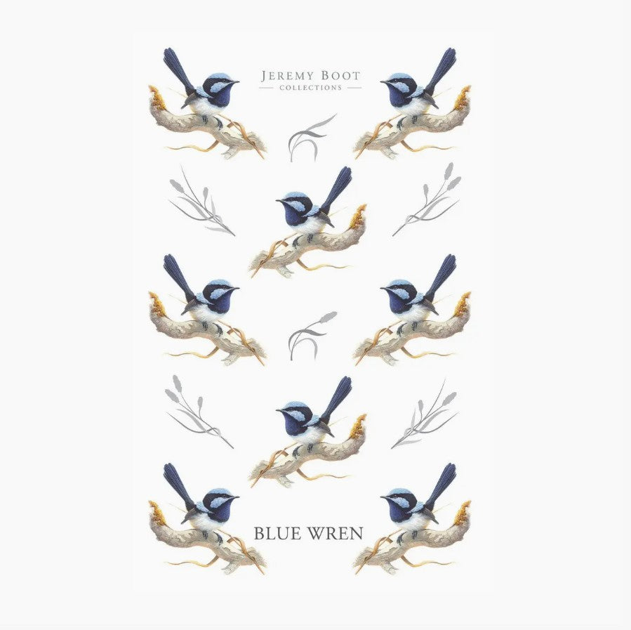 Blue Wren Cotton Tea Towel