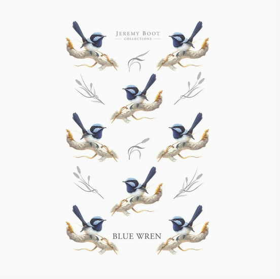 Blue Wren Cotton Tea Towel