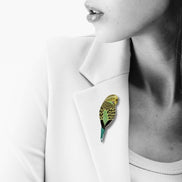 Budgerigar Brooch