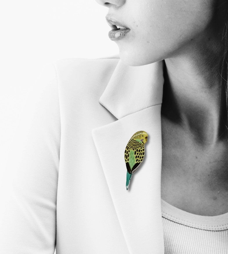 Budgerigar Brooch