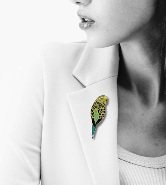 Budgerigar Brooch