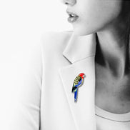 Eastern Rosella Bird Brooch