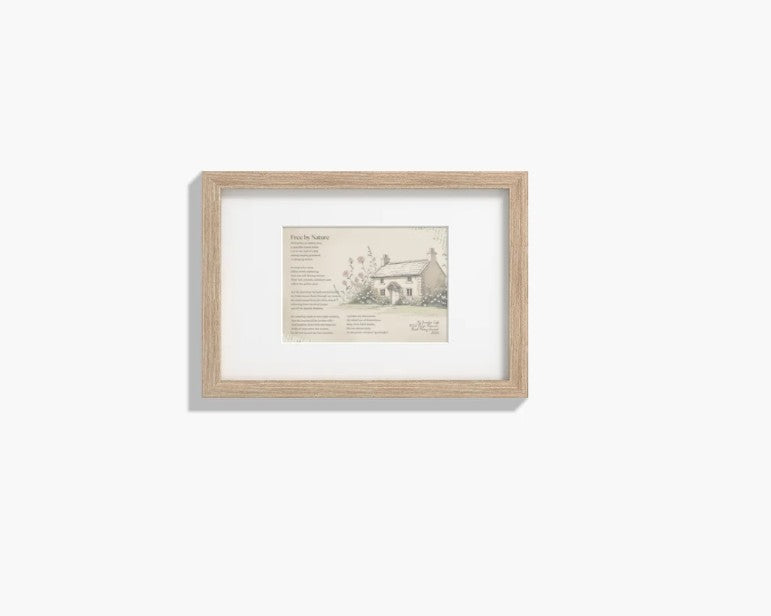 Free by Nature Oak Framed Verse (Limited Edition)