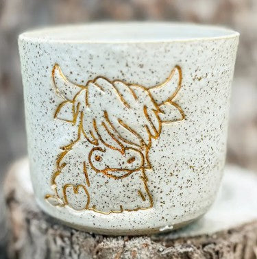 Highland Cow Ceramic Mug. Handmade in Australia.