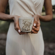 Highland Cow Ceramic Mug. Handmade in Australia.