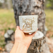 Highland Cow Ceramic Mug. Handmade in Australia.