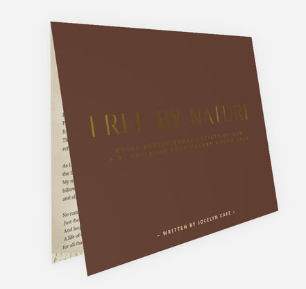 Free by Nature Gold Foiled Folded Card (Limited Edition)