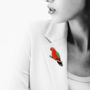 Australian King Parrot Brooch