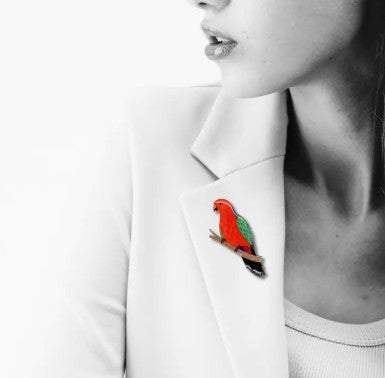 Australian King Parrot Brooch