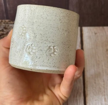 Paw Prints Ceramic Mug, Trinket Dish or Condiment Bowl. Handmade in Australia.