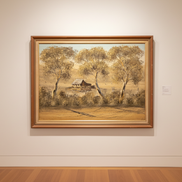 Shack by the Billabong in gallery setting