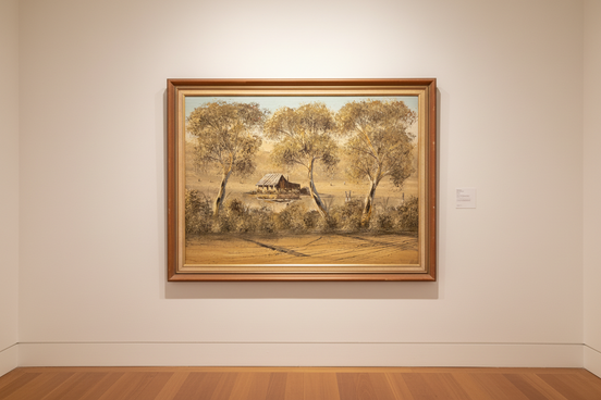 Shack by the Billabong in gallery setting