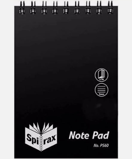 Spirax Pocket Sized Notebook with Black Cover.
