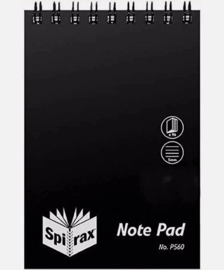 Spirax Pocket Sized Notebook with Black Cover.