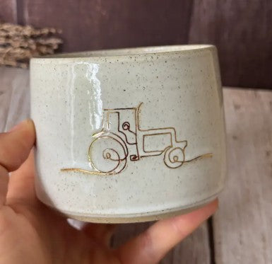 Tractor Ceramic Mug. Handmade in Australia.